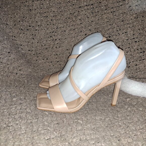 L'INTERVALLE-Nude/Camel Leather-D'Orsay Strappy Style-Sz 8-NEW/NO BOX - Picture 2 of 8